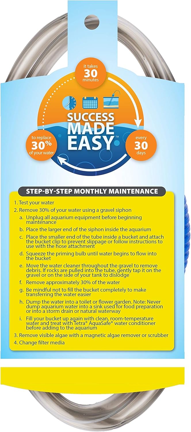 Tetra Water Cleaner Gravel Siphon for Aquariums, Easily Clean Freshwat