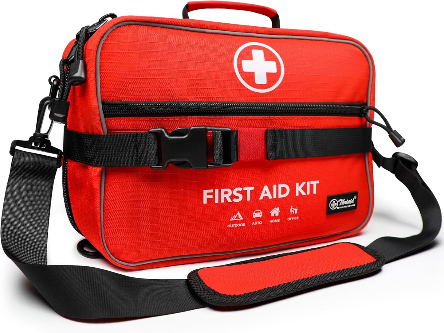 430 Piece First Aid Kit, Well-Organized Premium Waterproof Compact Tra
