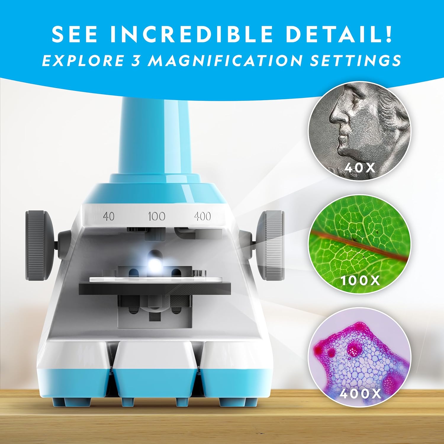 NATIONAL GEOGRAPHIC Microscope for Kids - Science Kit with an Easy-to-