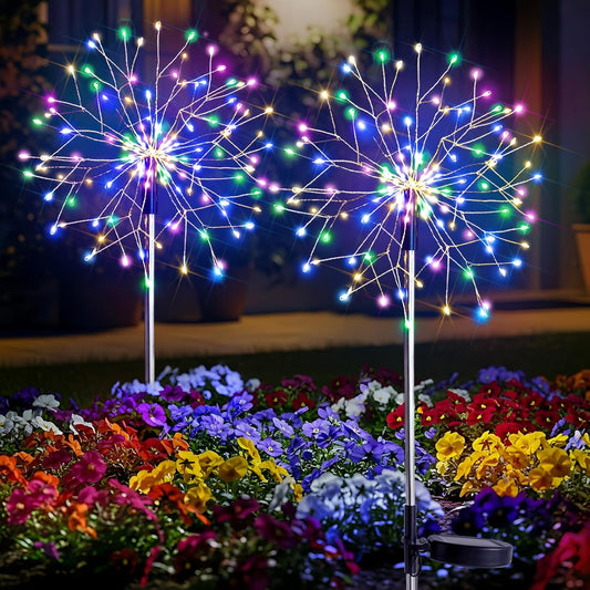 suddus Solar Garden Lights Outdoor Waterproof Decorative, 2Pack 150LED