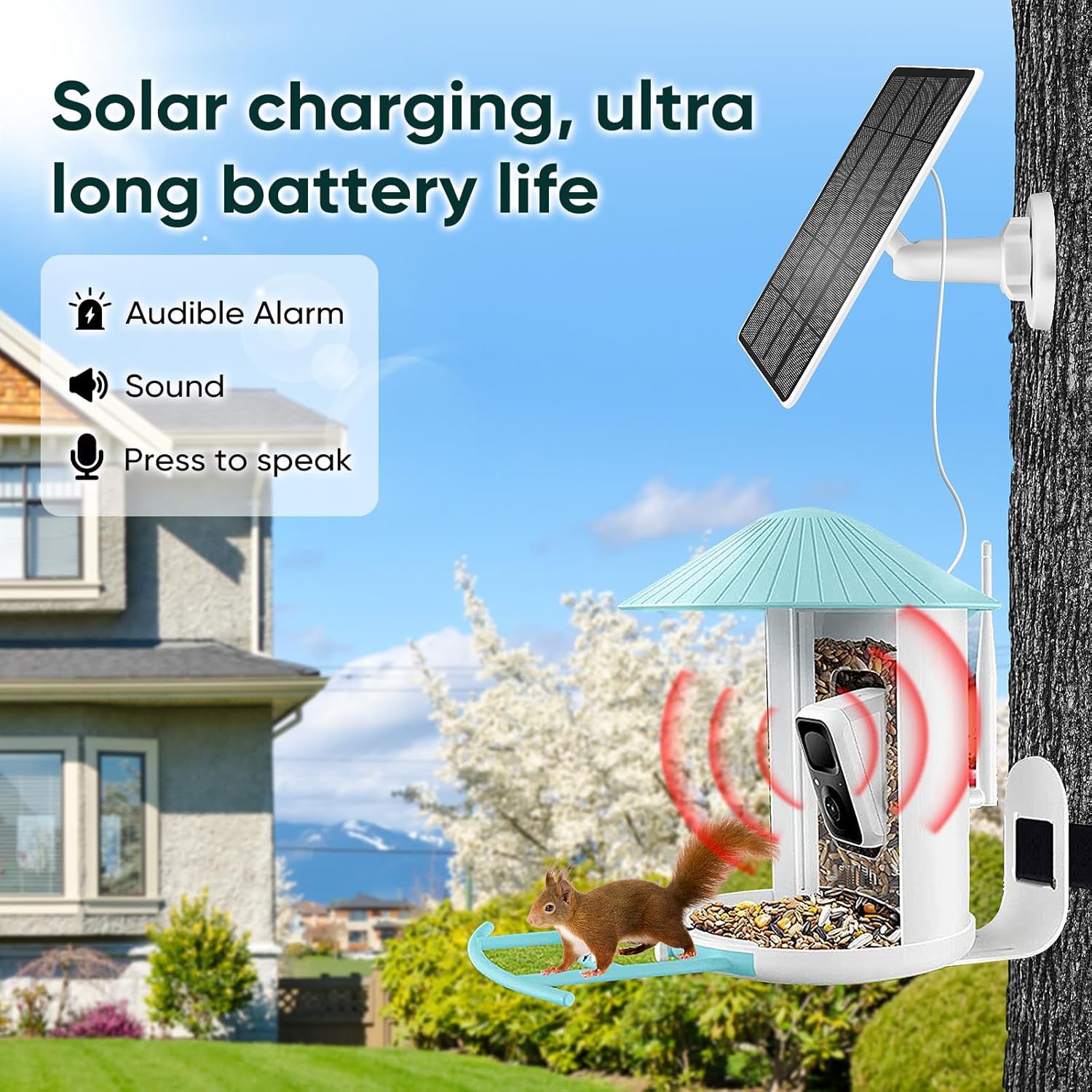 Solar Panel for Bird Feeder, Continuously 3W Power Supply for Your Bir