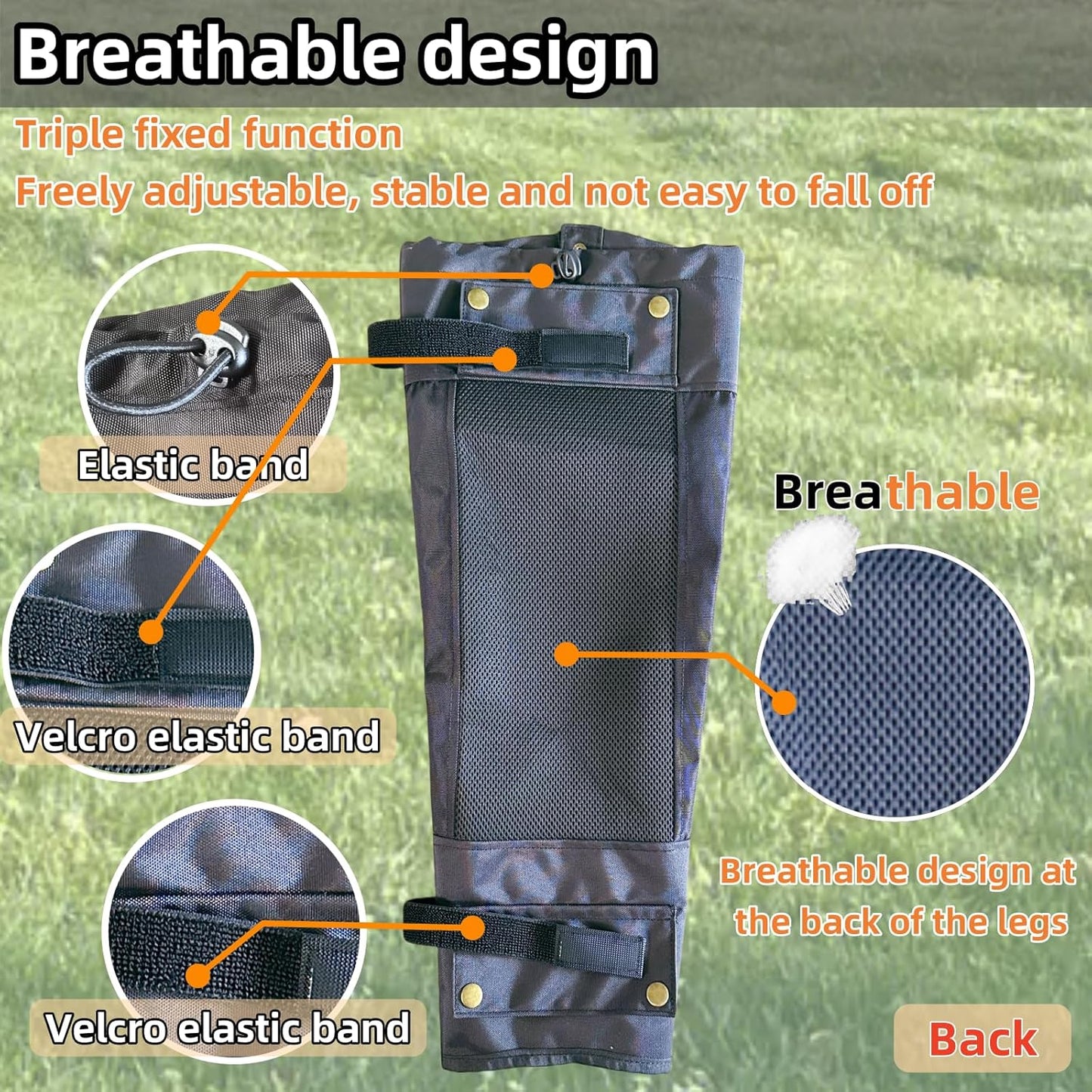 1 Pairs Lawn Care Leg Gaiters - Garden Trimming Adjustable Leg Guards,