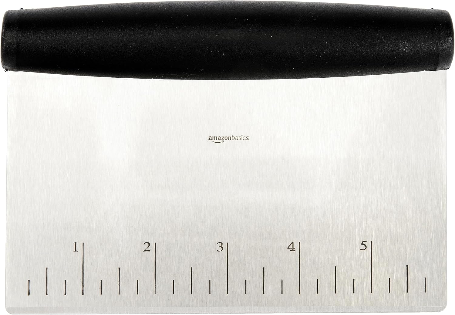 Amazon Basics Multi-Purpose Bench Scraper, Stainless Steel Dough Cutte