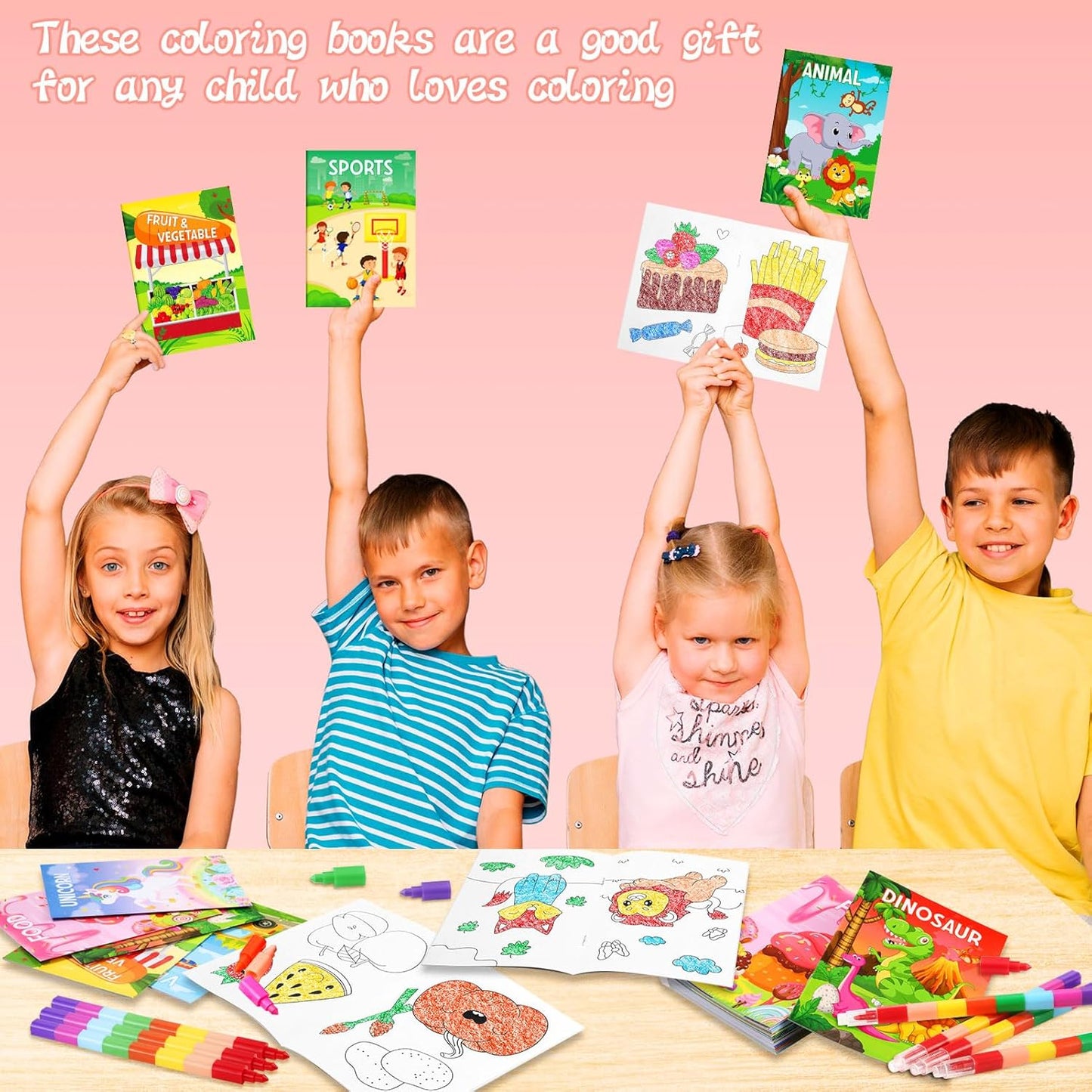 BenLouis Coloring Books Party Favors Bulk Mini Coloring Books for Kids Ages 4-8-12 Small Activity Books For Birthday Party Gifts Goodie Bags Stuffers Classroom Travel Activity（24pcs Classic）