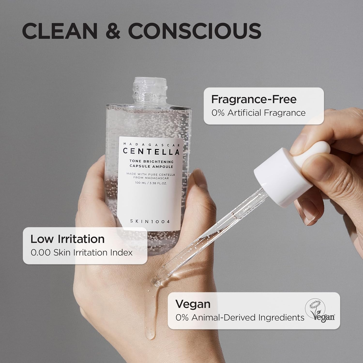 SKIN1004 Tone Balancing Capsule Ampoule, Niacinamide & Centella Serum 