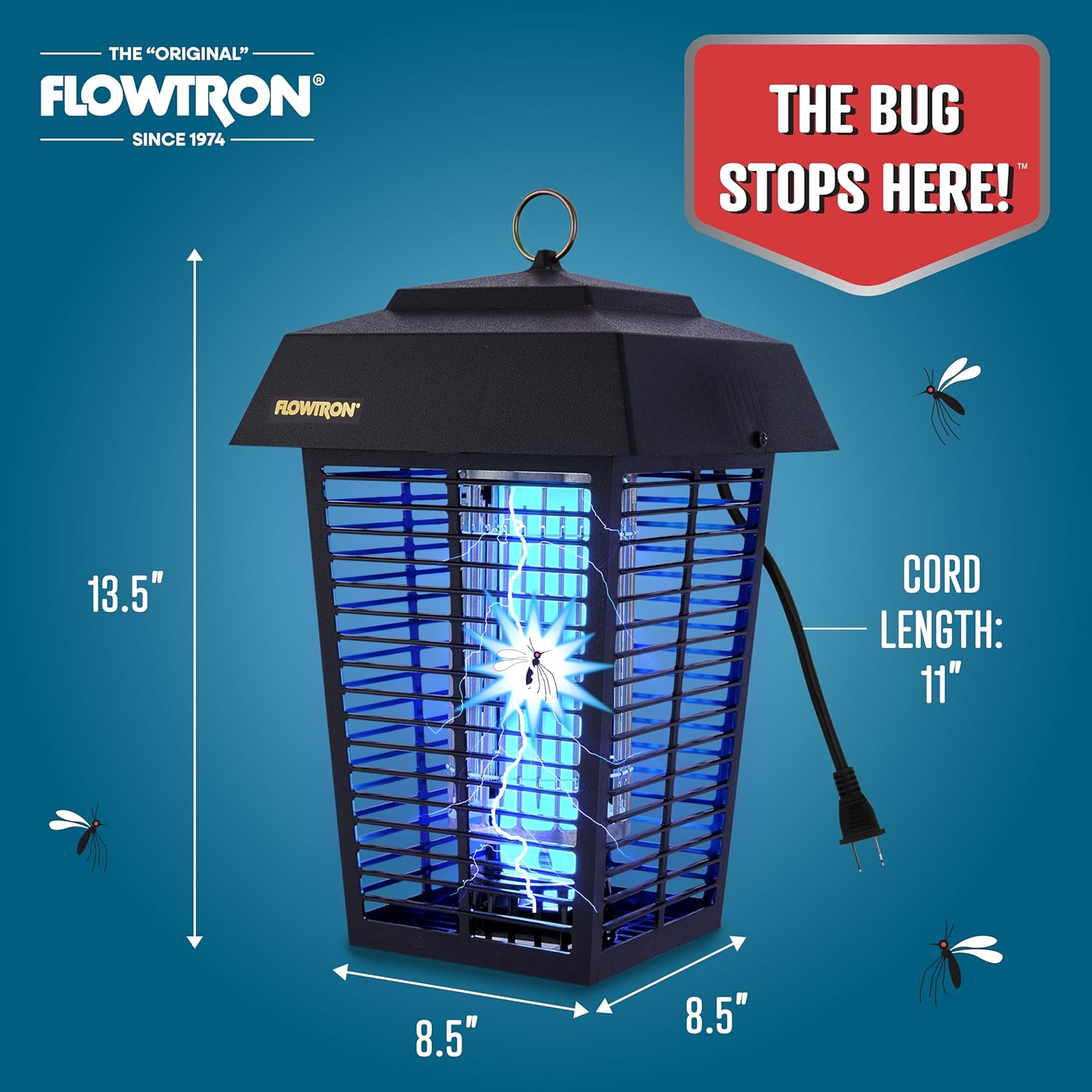 Flowtron Bug Zapper, 1 Acre of Outdoor Coverage with Powerful 40W Bulb
