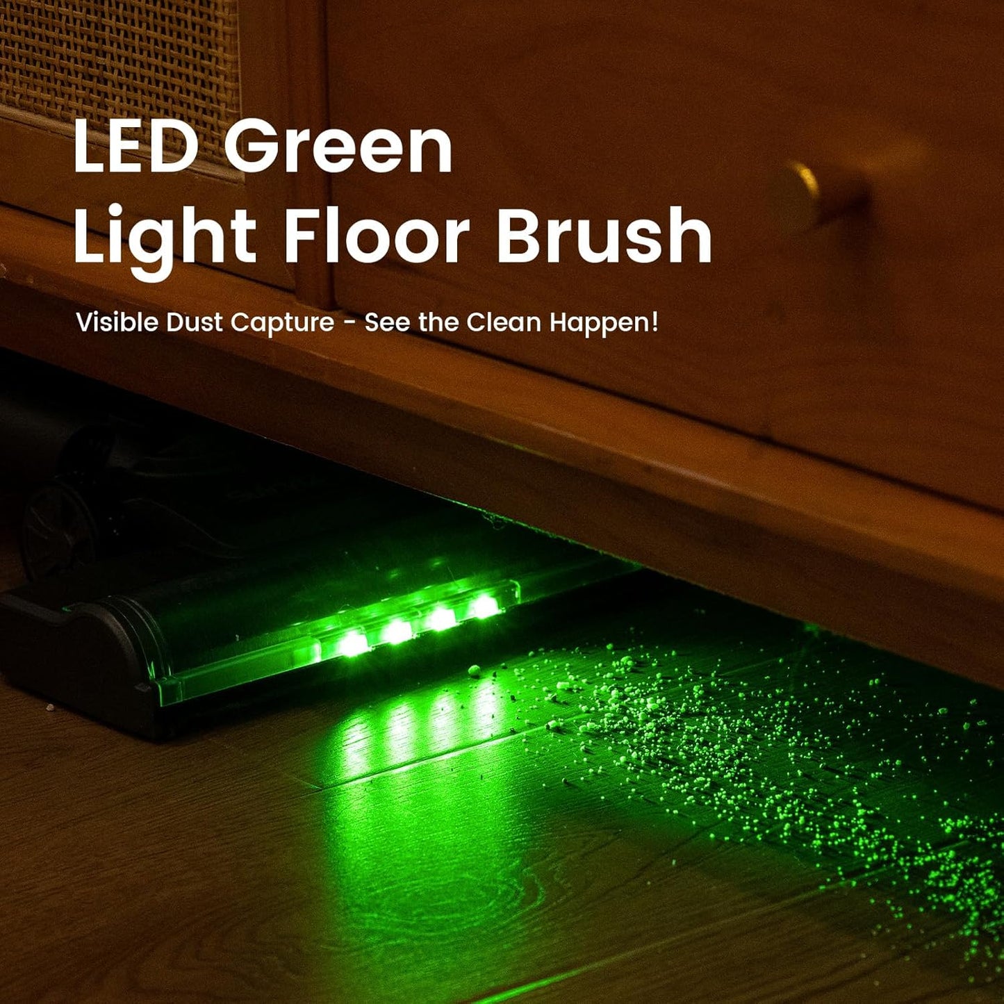 Cordless Vacuum Cleaner, 40KPA/500W/35Mins, Powerful Suction with Green LED Dust Detection, Stick Vacuum Self-Standing, Lightweight Handheld Vacuum for Pet Hair, Carpet & Hard Floor