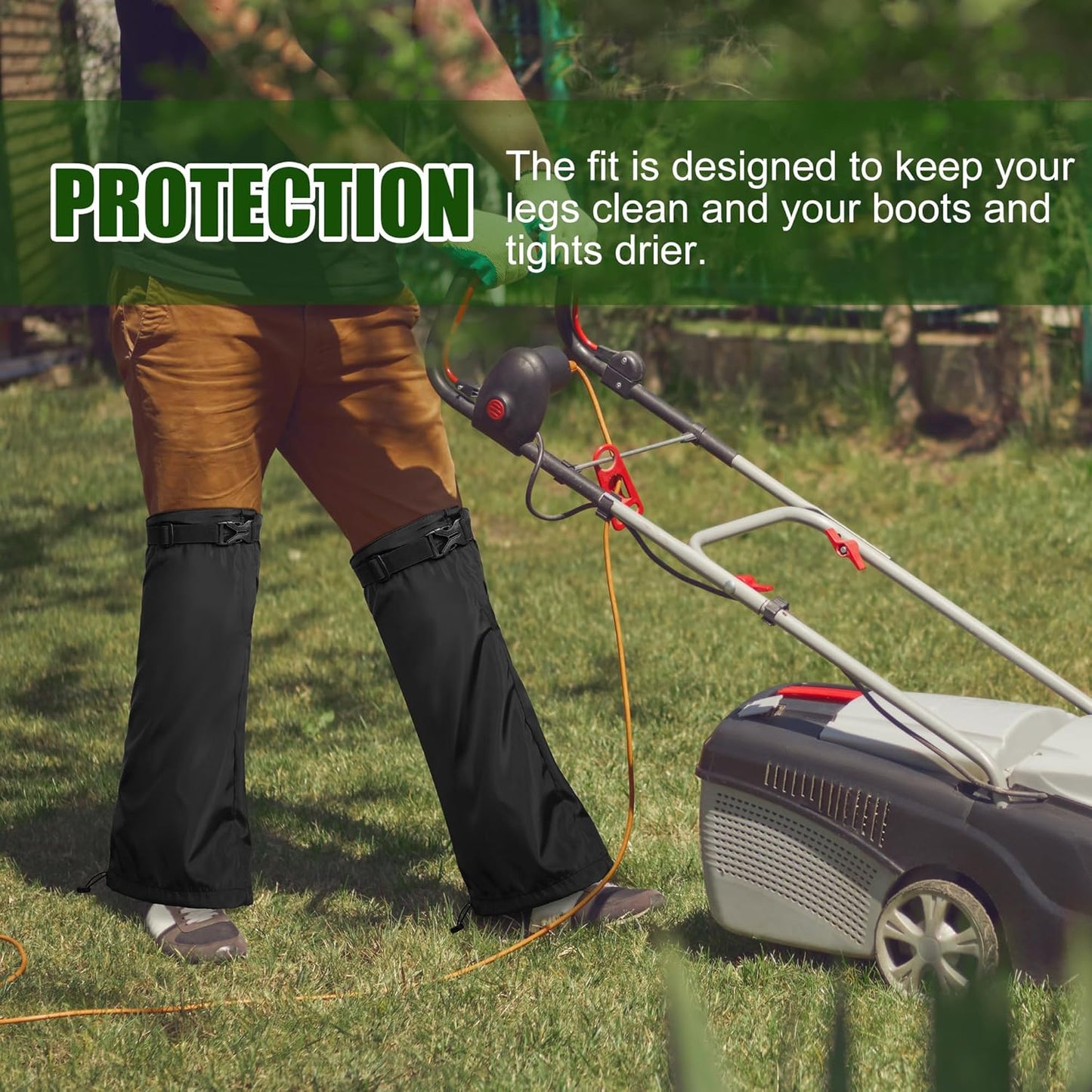 Adnee 2 PCS Garden Trimming Leg Chaps-Weed Eating Leg Protectors-Lawn 