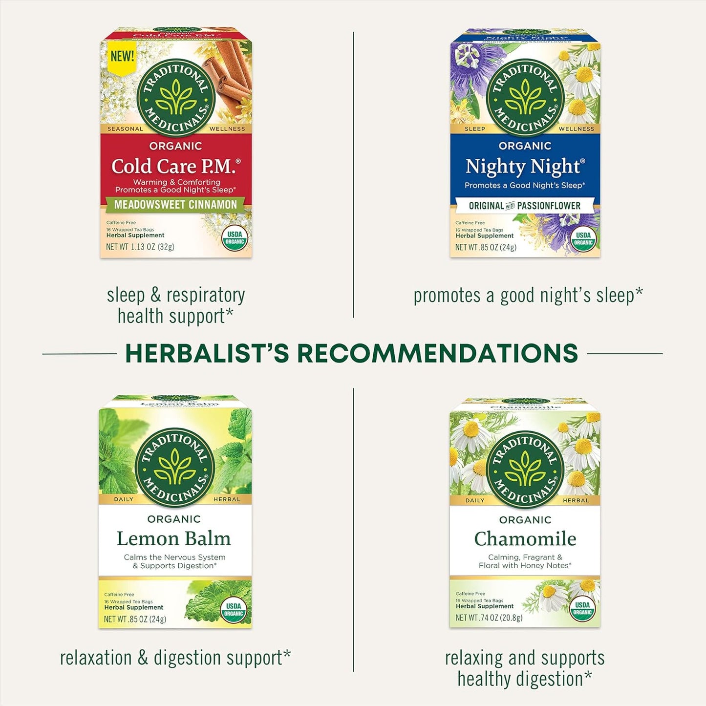 Traditional Medicinals Organic Nighty Night Extra Tea With Valerian Ro