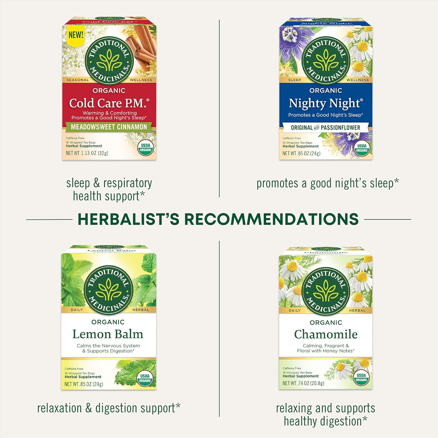 Traditional Medicinals Organic Nighty Night Extra Tea With Valerian Ro
