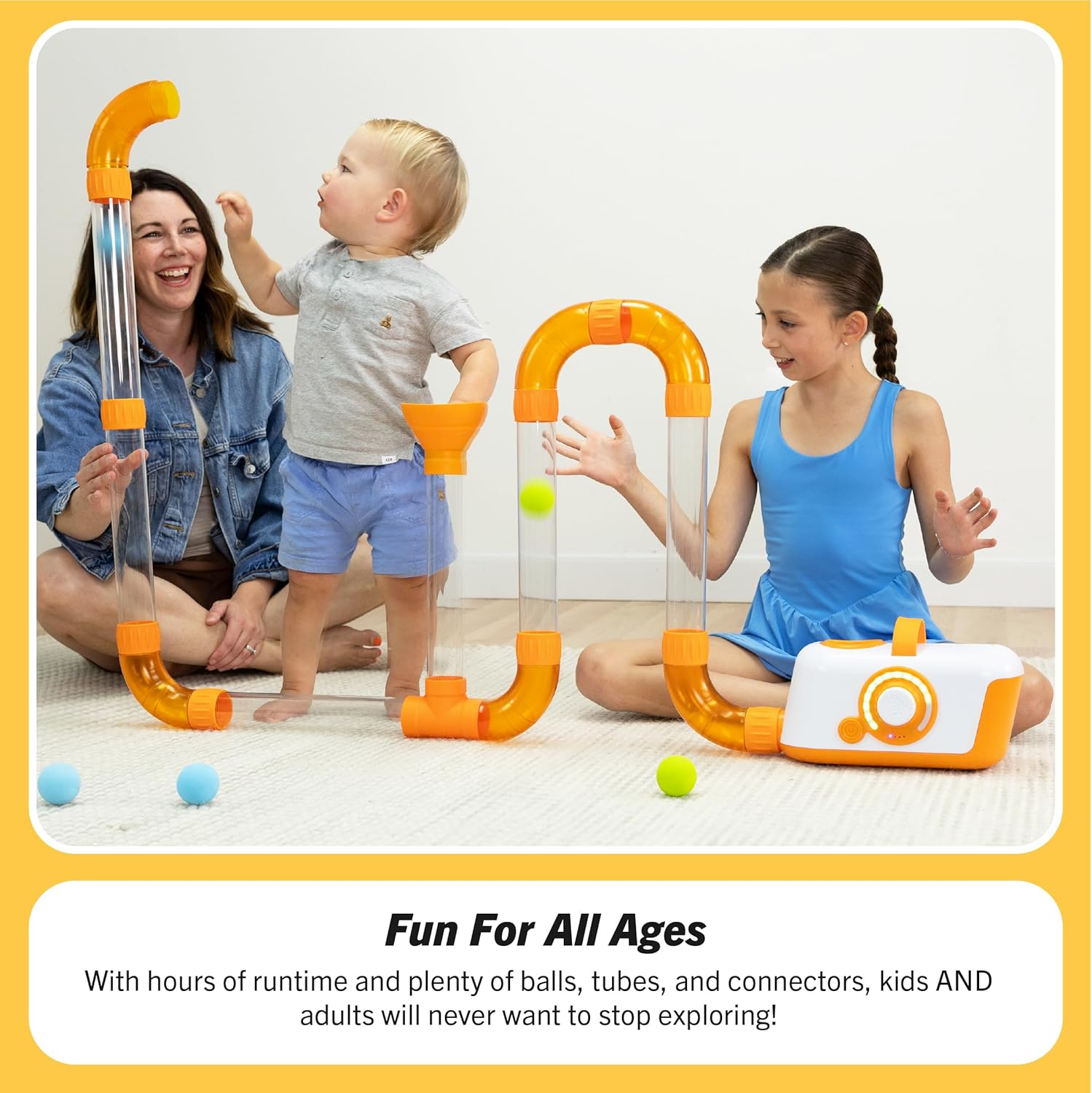 Fat Brain Toys The Original Air Toobz, Air-Powered STEM Building Toys 