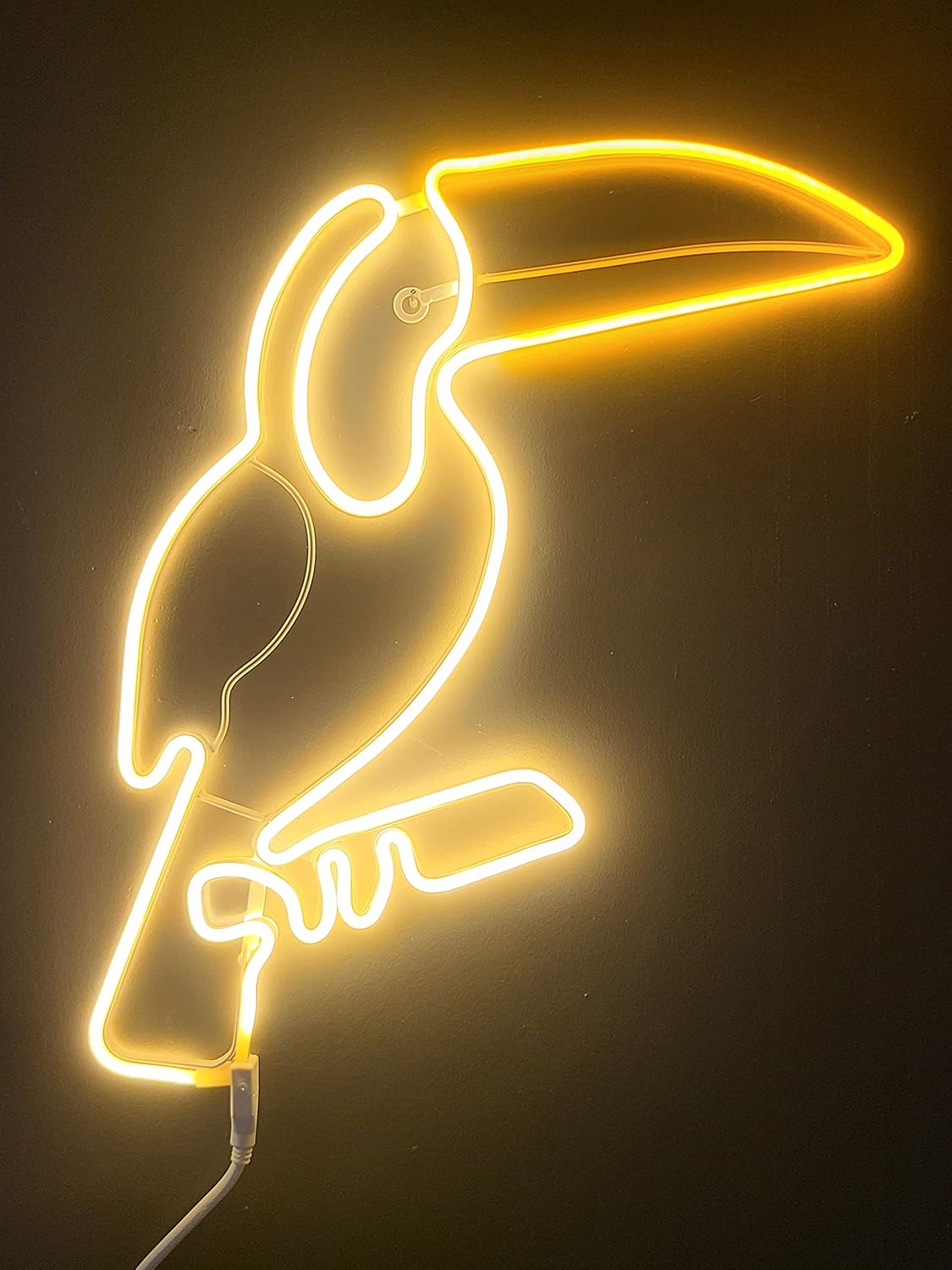 TROPICAL TOUCAN 20" X 18" NEON LED ROPE LIGHT PARTY AND GARDEN DÉCOR