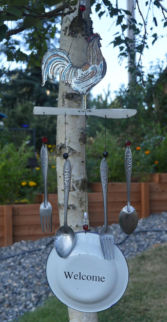 Sunset Vista Designs 92153 Farmhouse Wind Chime, 28-Inch, Rooster