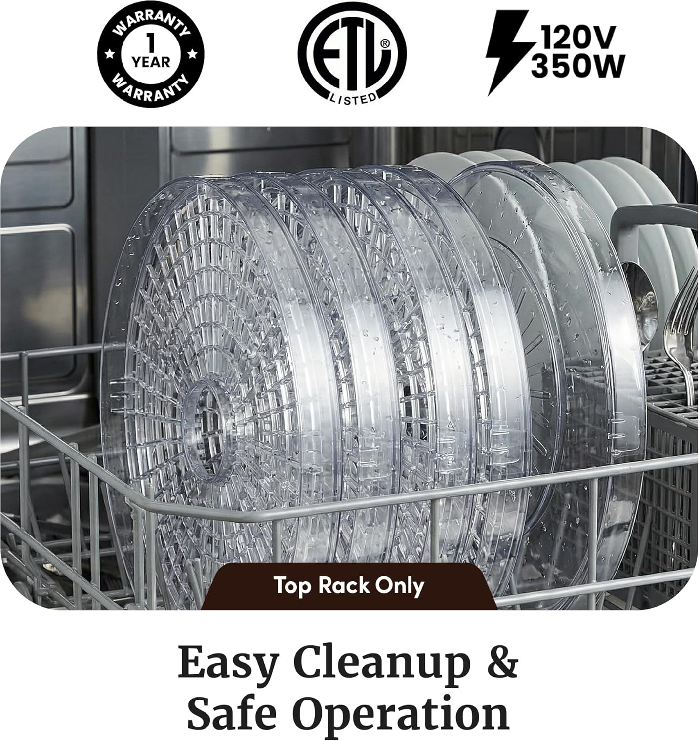 Elite Gourmet EFD319 Food Dehydrator, 5 BPA-Free 11.4" Trays Adjustabl