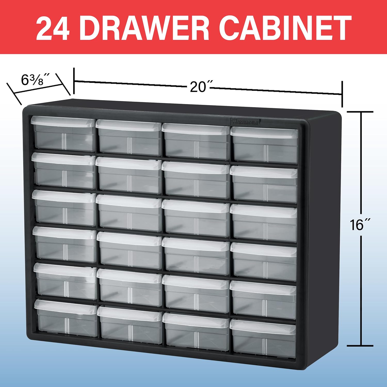 Akro-Mils 24-Drawer Plastic Drawer Storage Cabinet for Garage Organiza