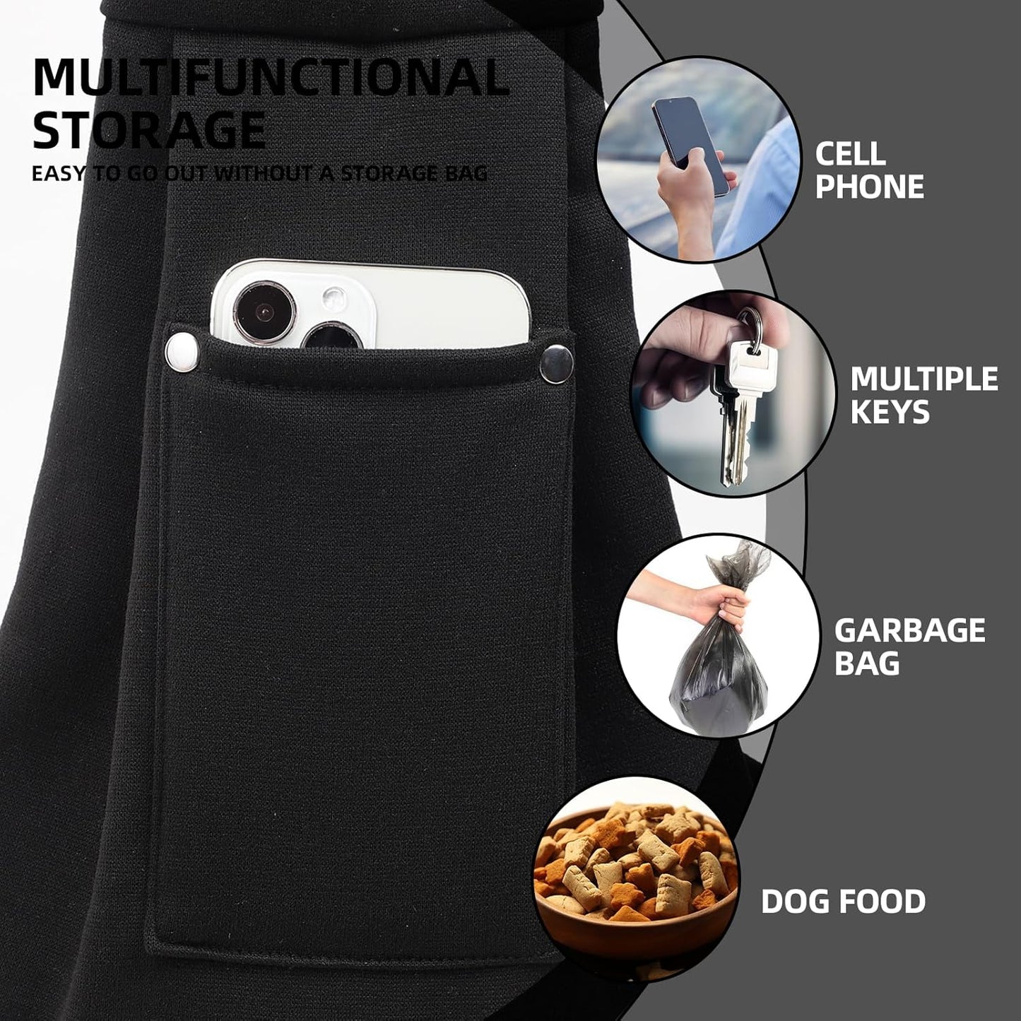 Dog Carrier Sling - Reversible Puppy Carrier Purse with Storage Pocket