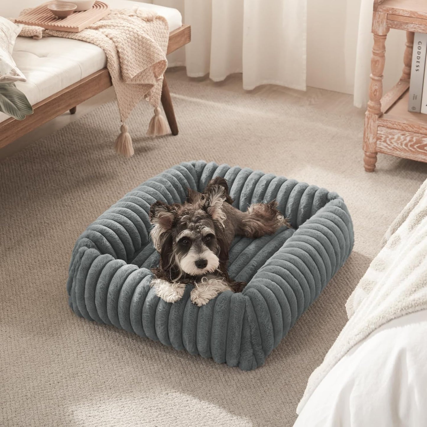 FURTIME Dog Bed for Small Dogs, Washable Orthopedic Dog Bed with Remov