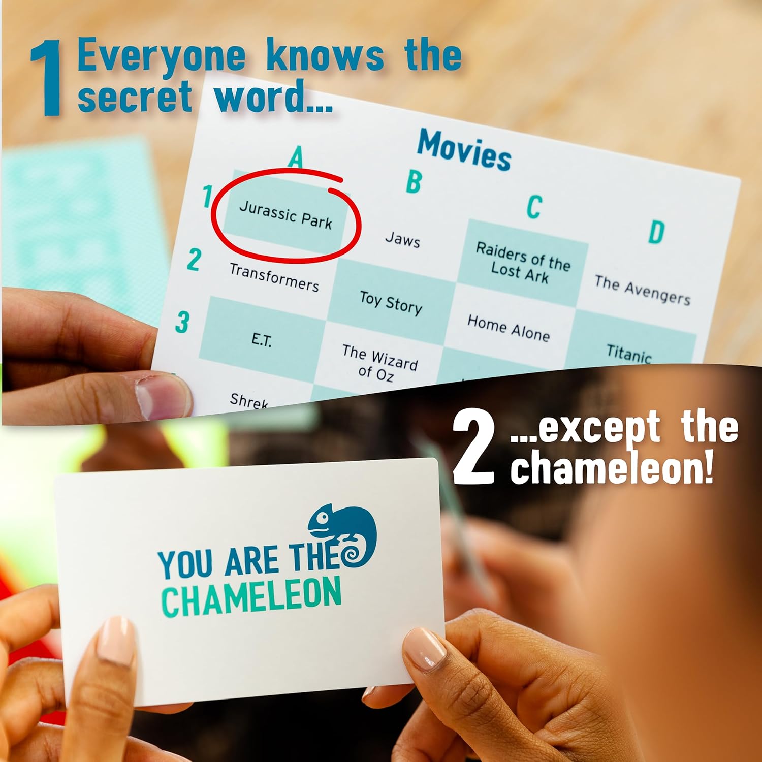 The Chameleon: Award-Winning Bluffing Board Game for Family, Adults & 