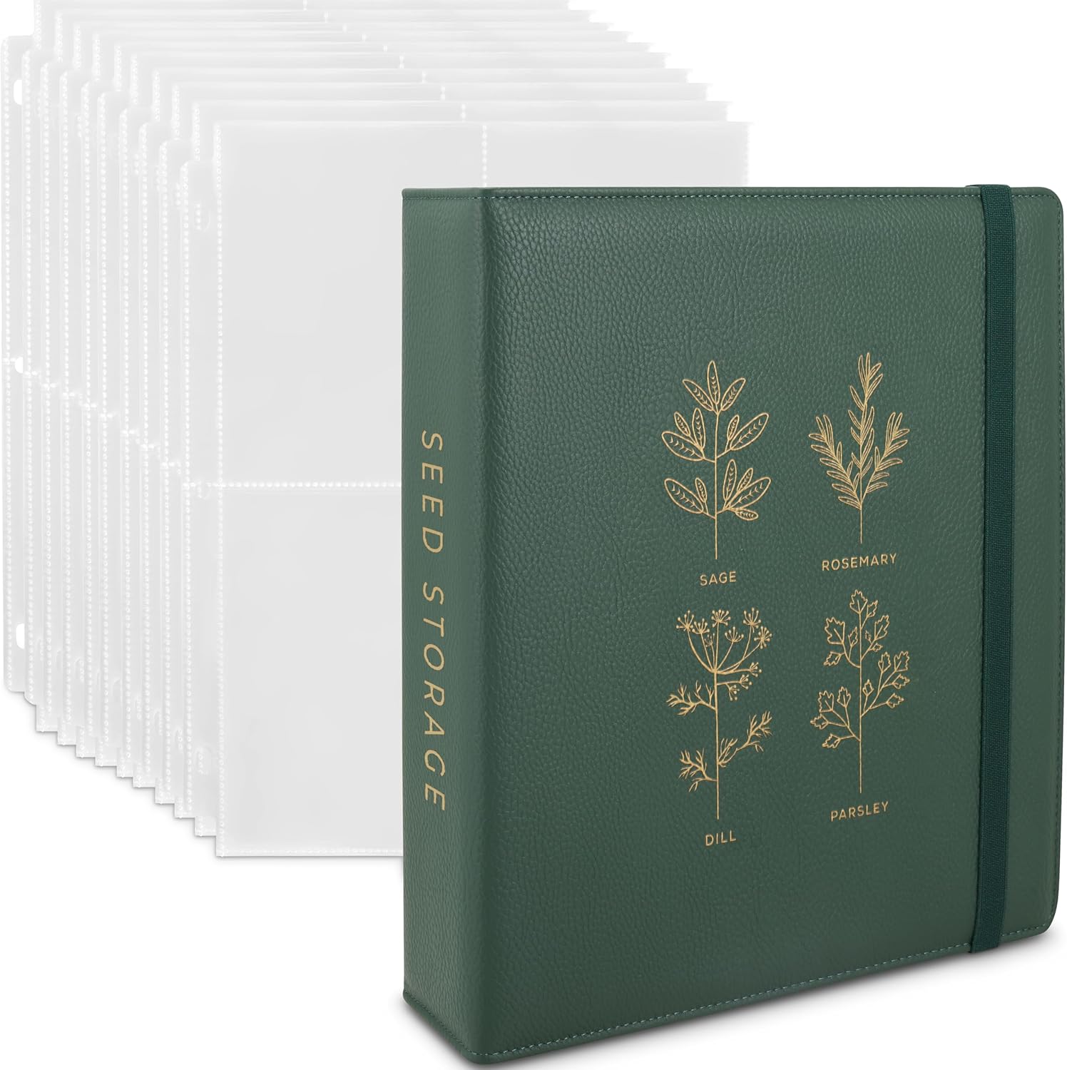 Seed Storage Organizer Binder - Seed Packet Organizer with 50 Pack She