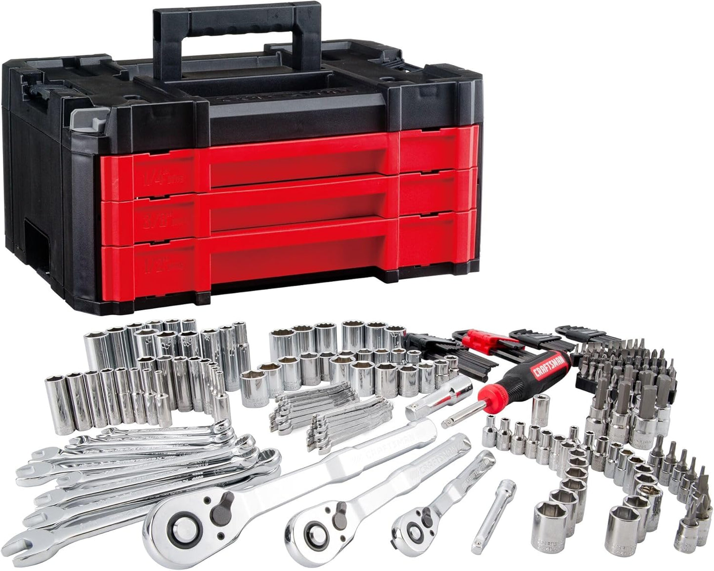 CRAFTSMAN 230 Pcs Mechanics Tool Set, Socket Wrench Set, Car Tool Kit 