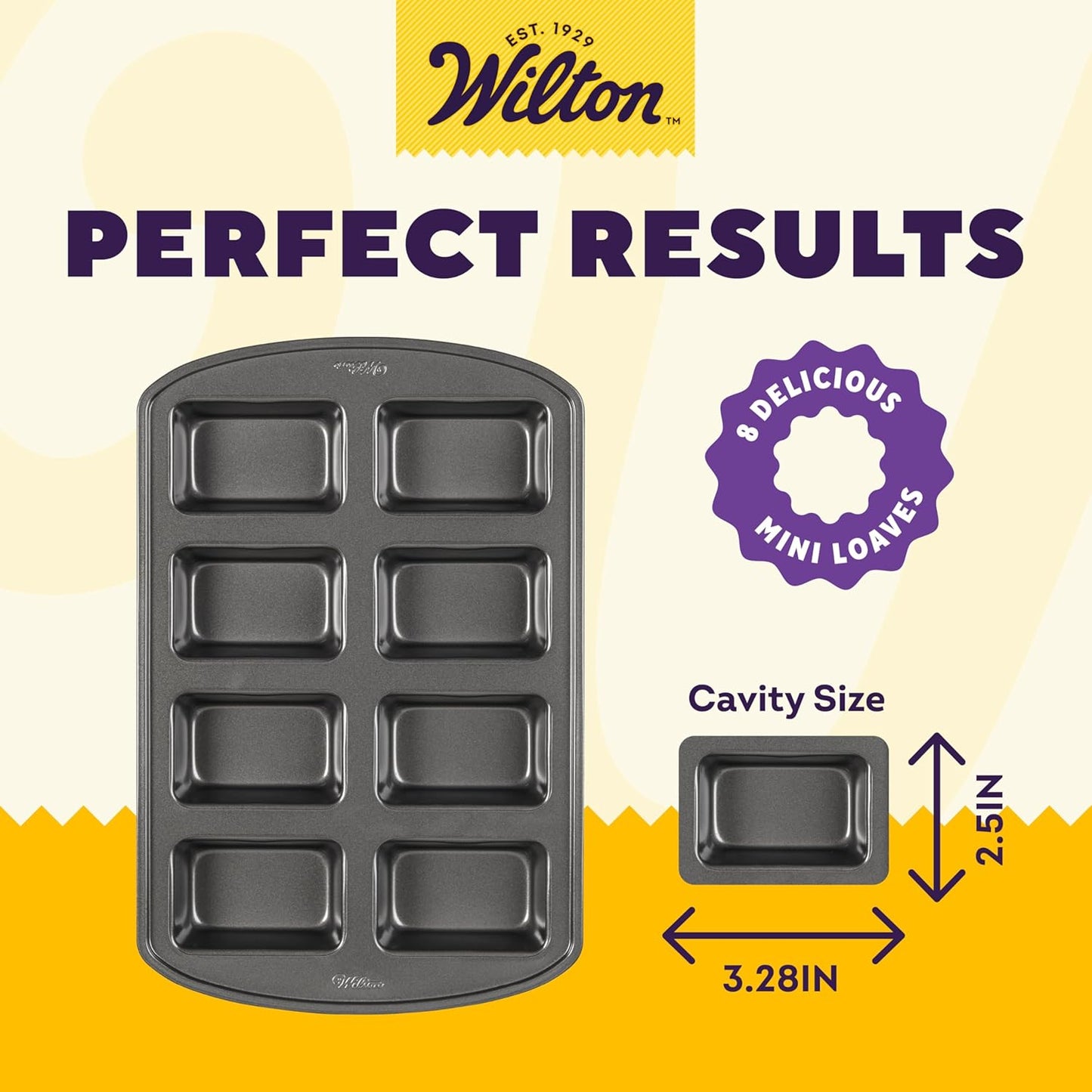 Wilton Gold Non-Stick Mini Loaf Pan, Cold-Rolled Steel Bakeware, Made 