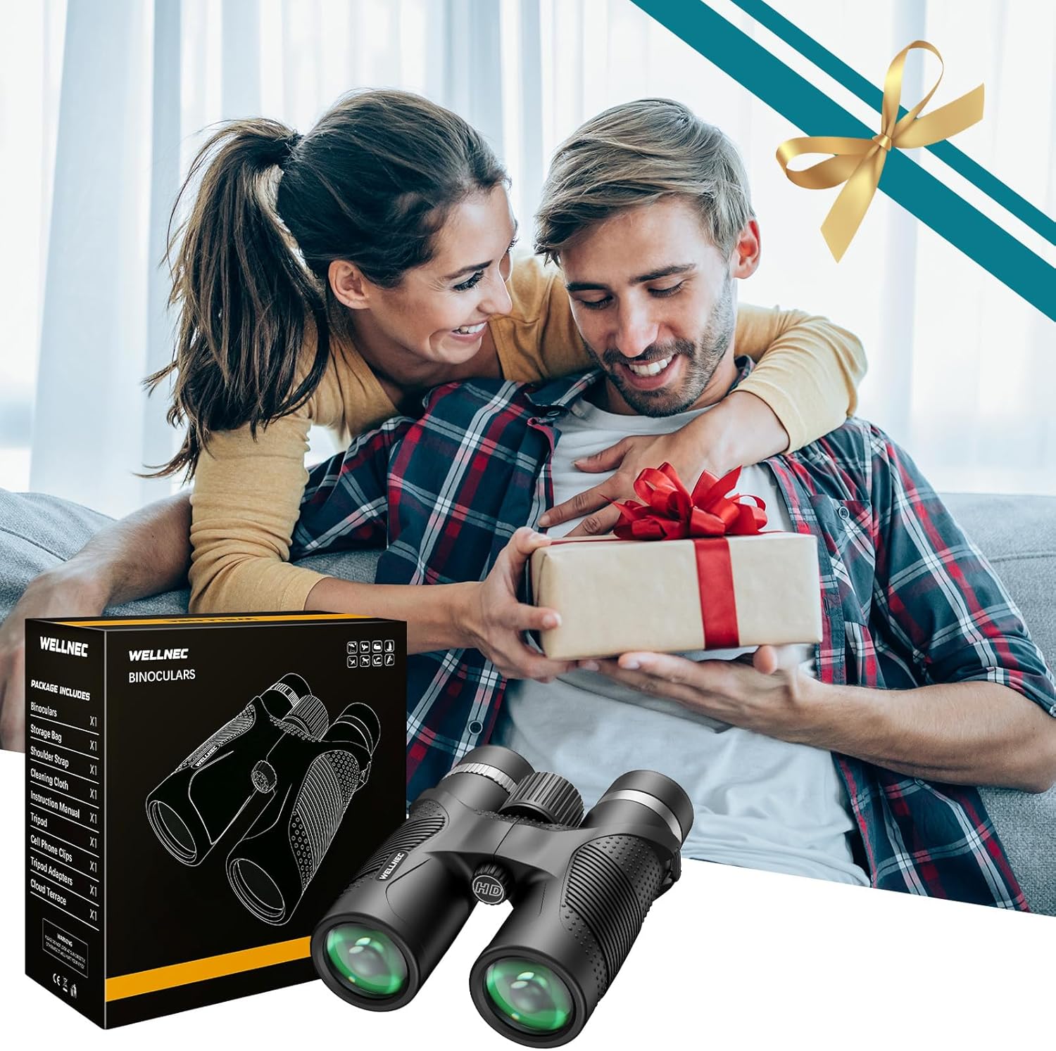 Binoculars for Adults Hunting Bird Watching - WELLNEC 12x42 HD 367/100