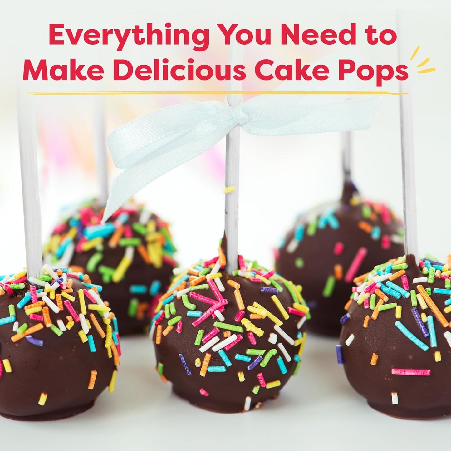 Baketivity DIY Cake Pop Baking Kit for Kids - Premeasured Ingredients,