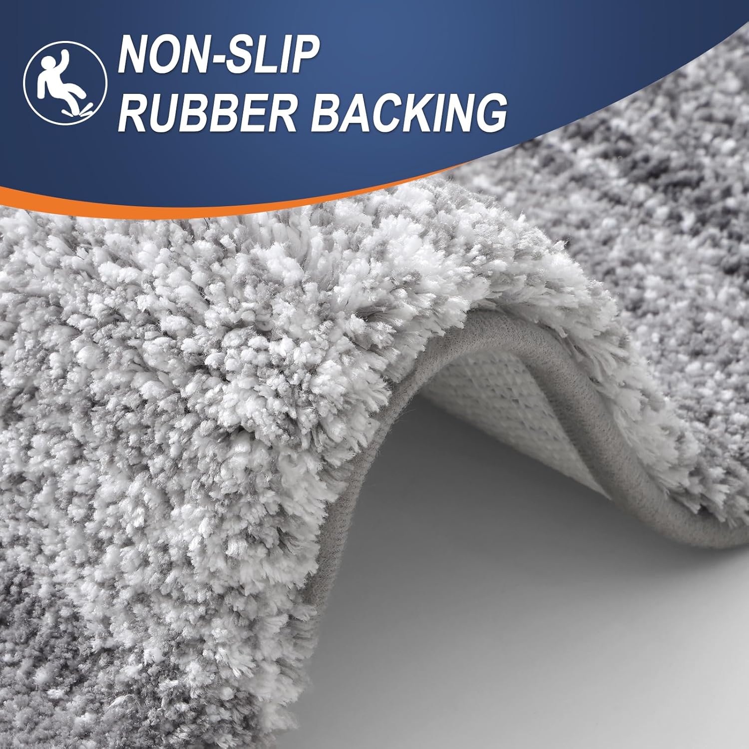 OLANLY Bathroom Rug Set 2 Piece, Soft Absorbent Microfiber Bath Mats a