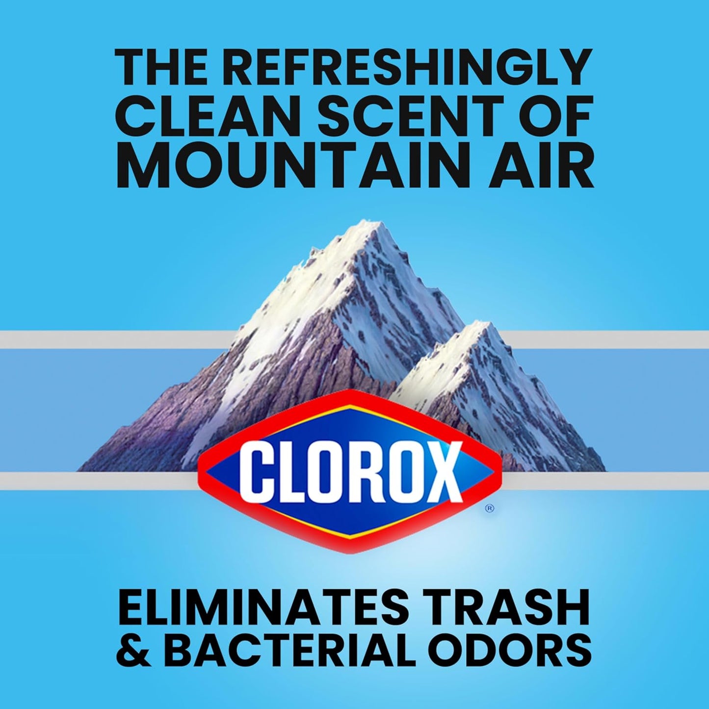Glad ForceFlex Heavy Duty Trash Bags With Clorox, Mountain Air, 30 Gal, 50 Ct (Package May Vary)
