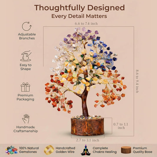 Crystal Tree of Life 7 Chakra Birthday Gifts for Women, Unique Gifts f