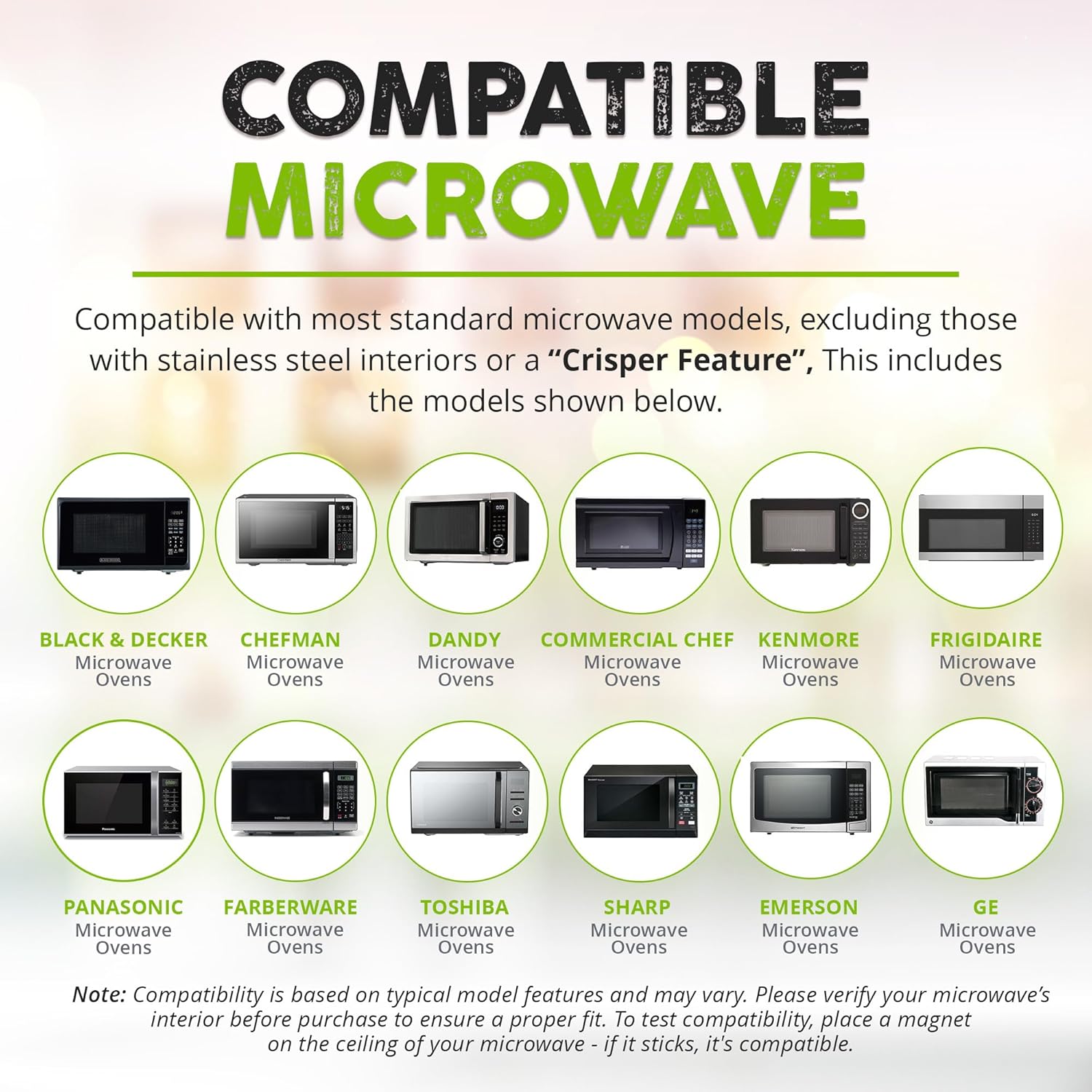 HOVER COVER Magnetic Splatter Cover, 12-Inch Clear BPA-Free Food Lid, 