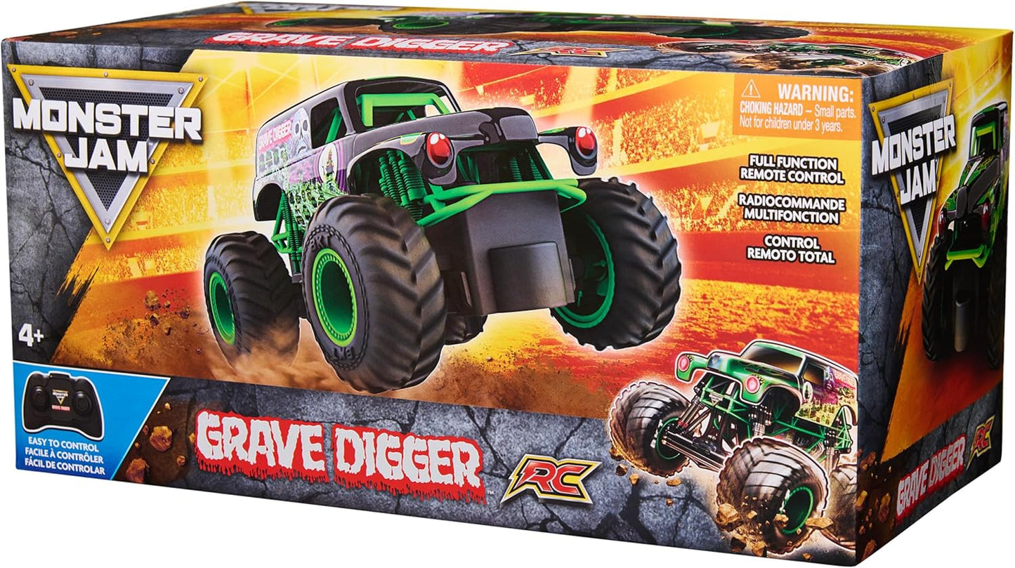 Monster Jam, Official Grave Digger Remote Control Monster Truck, 1:24 