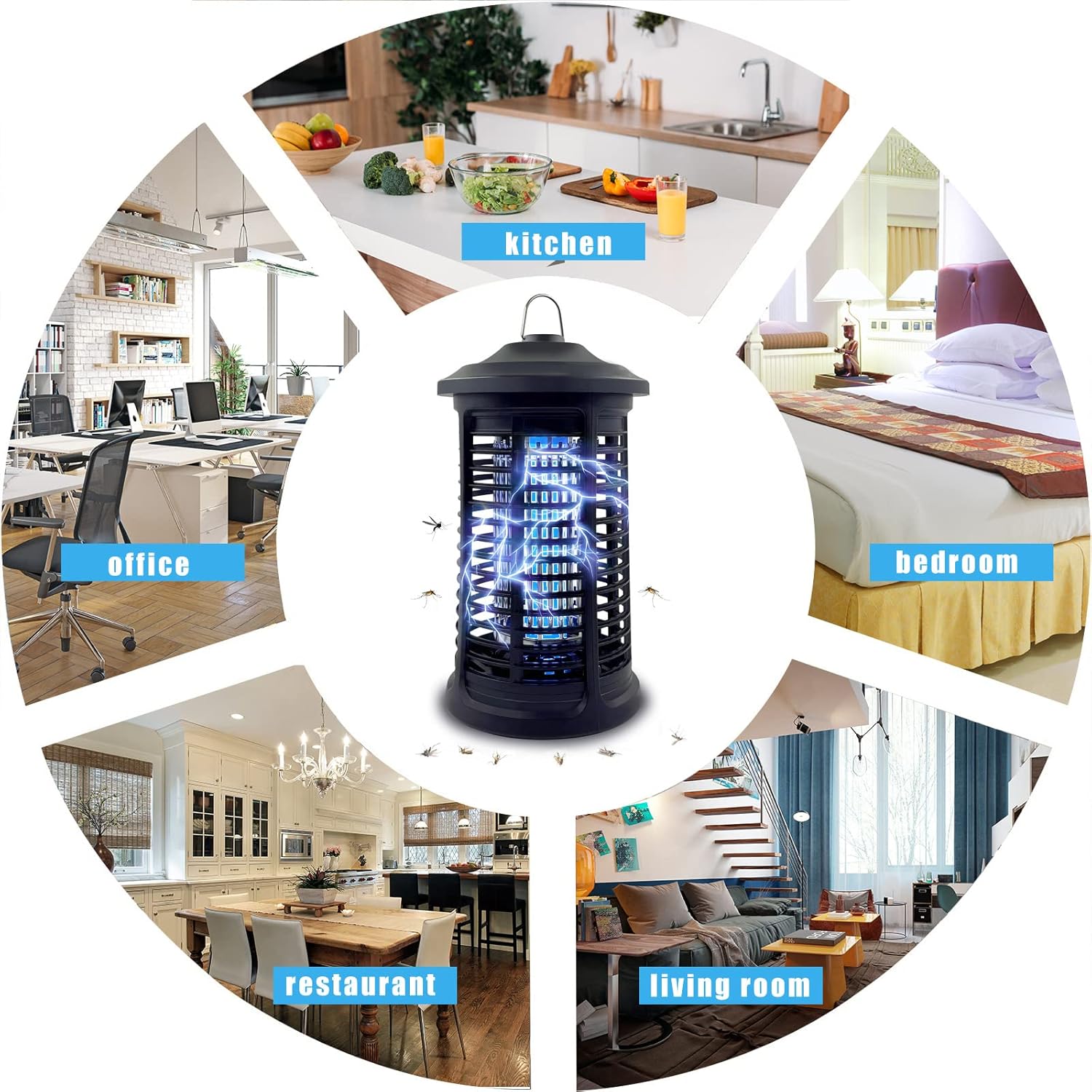 Electric Bug Zapper Indoor/Outdoor, 4200V High Powered Mosquito Zapper
