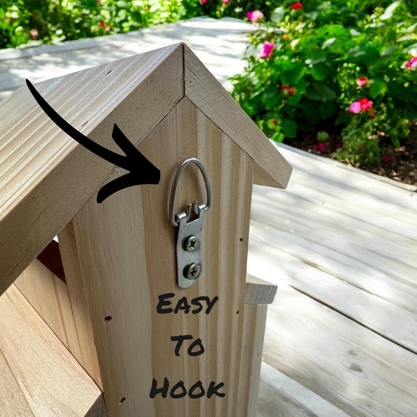 Bird House for Bluebird, Finch, Wren, Chickadee, Tree Swallow, Wild Birds, Woodpecker, Outdoor Nesting Box, Easy-to-Open (Unfinished DIY)