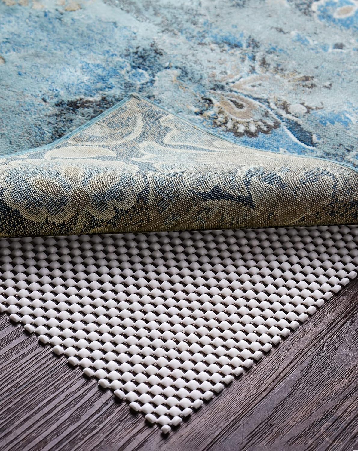 Veken Rug Gripper Pad for Hardwood Floors, Thick Non Slip Rug Pads for
