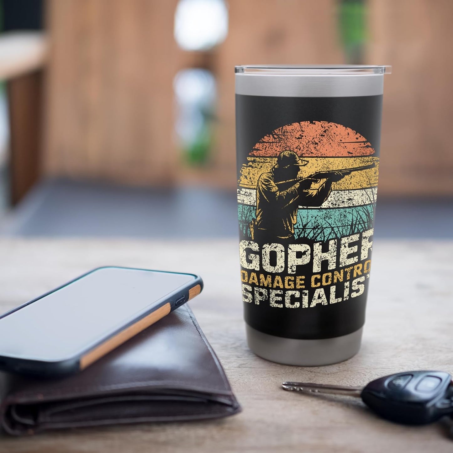 Gopher Pest Control Gardening Gopher Hunter Stainless Steel Insulated Tumbler