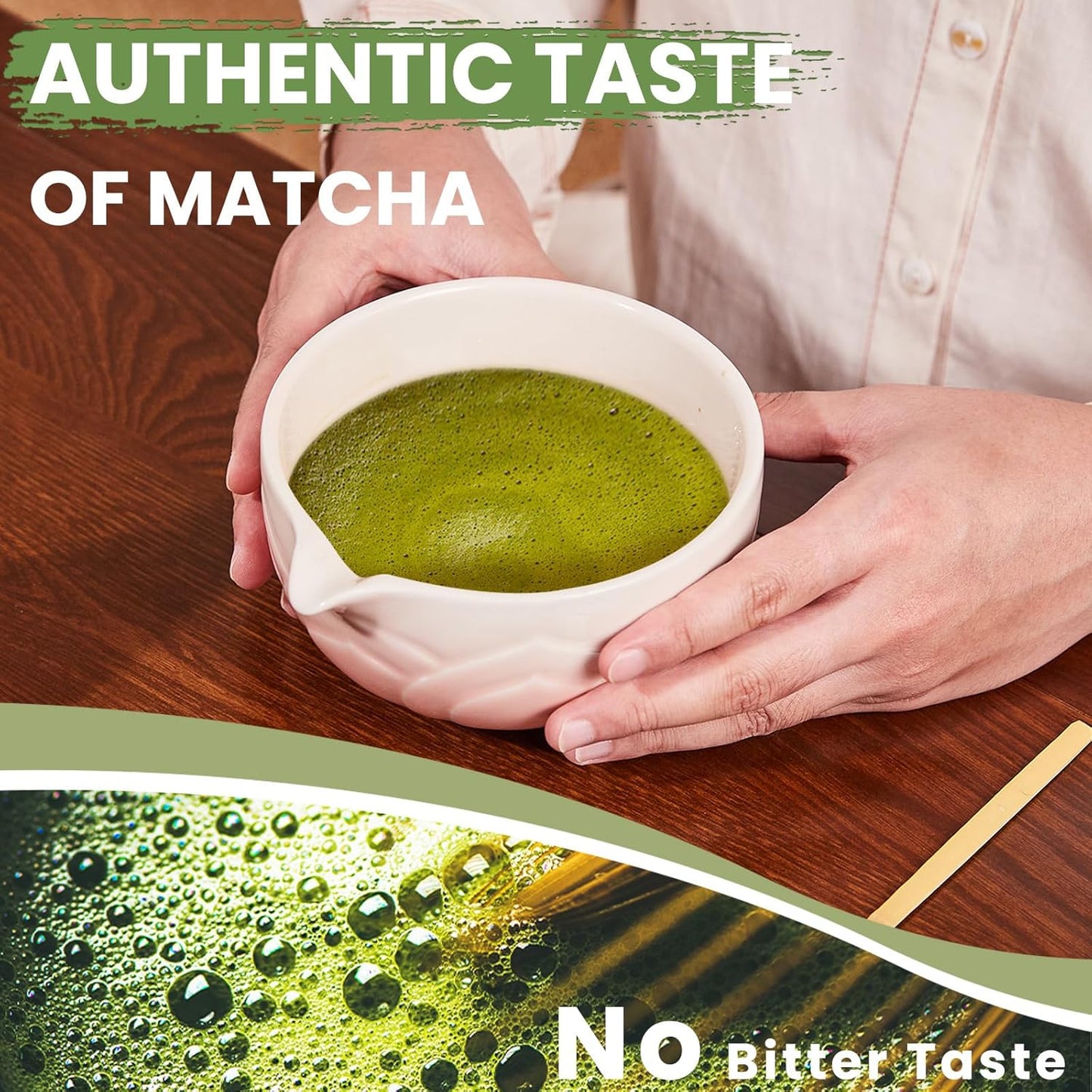 Matcha Whisk Set, Lotus Gradient Pink Ceramic Matcha Set Includes Matcha Bowl, Matcha Whisk (Chasen) and Holder, Sifter, Bamboo Scoop & Spoon - 6 Pcs Matcha Kit for Matcha Lovers