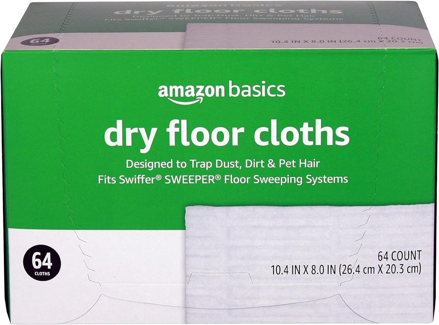 Amazon Basics Dry Sweeping Cloths for Floor Cleaning, Pet Hair, Dust, 