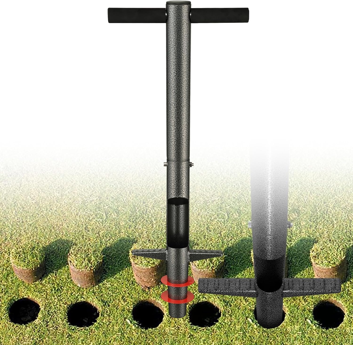 Bulb Planter Tool, 33.5 inch Long Handle Garden Sod Plugger to Dig Hol