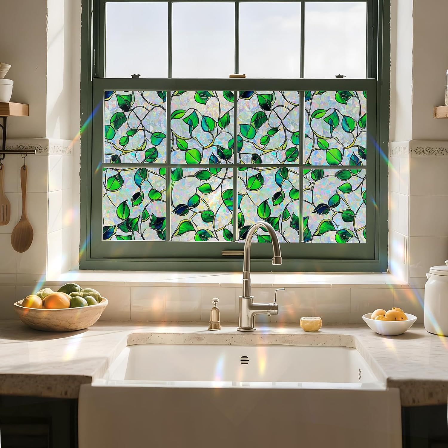Rainbow Window Privacy Film,Heat Control,UV Blocking,Anti-Glare,Day & 
