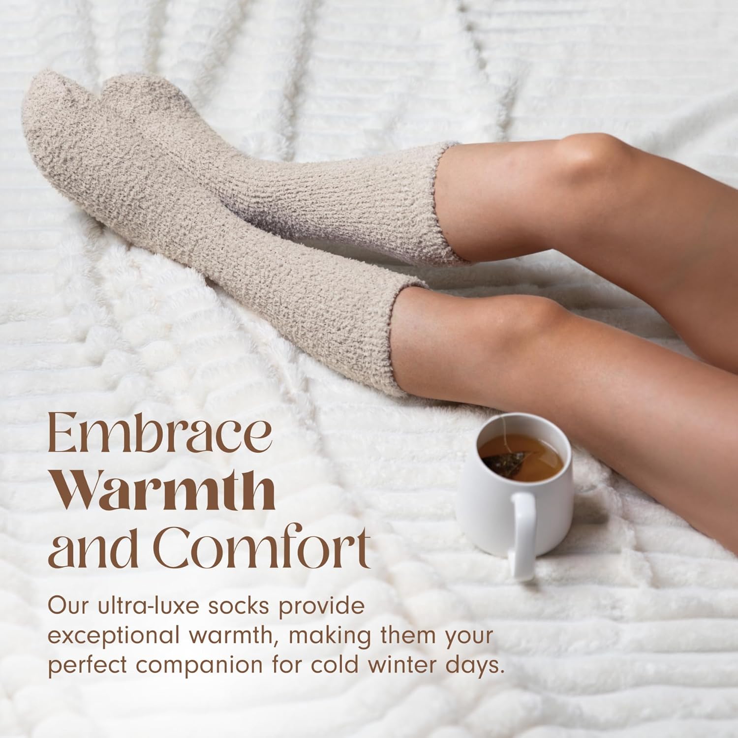 Unboxme Gifts Warm & Cozy Ultra-Luxe Cloud Sock for Women & Men - Supe