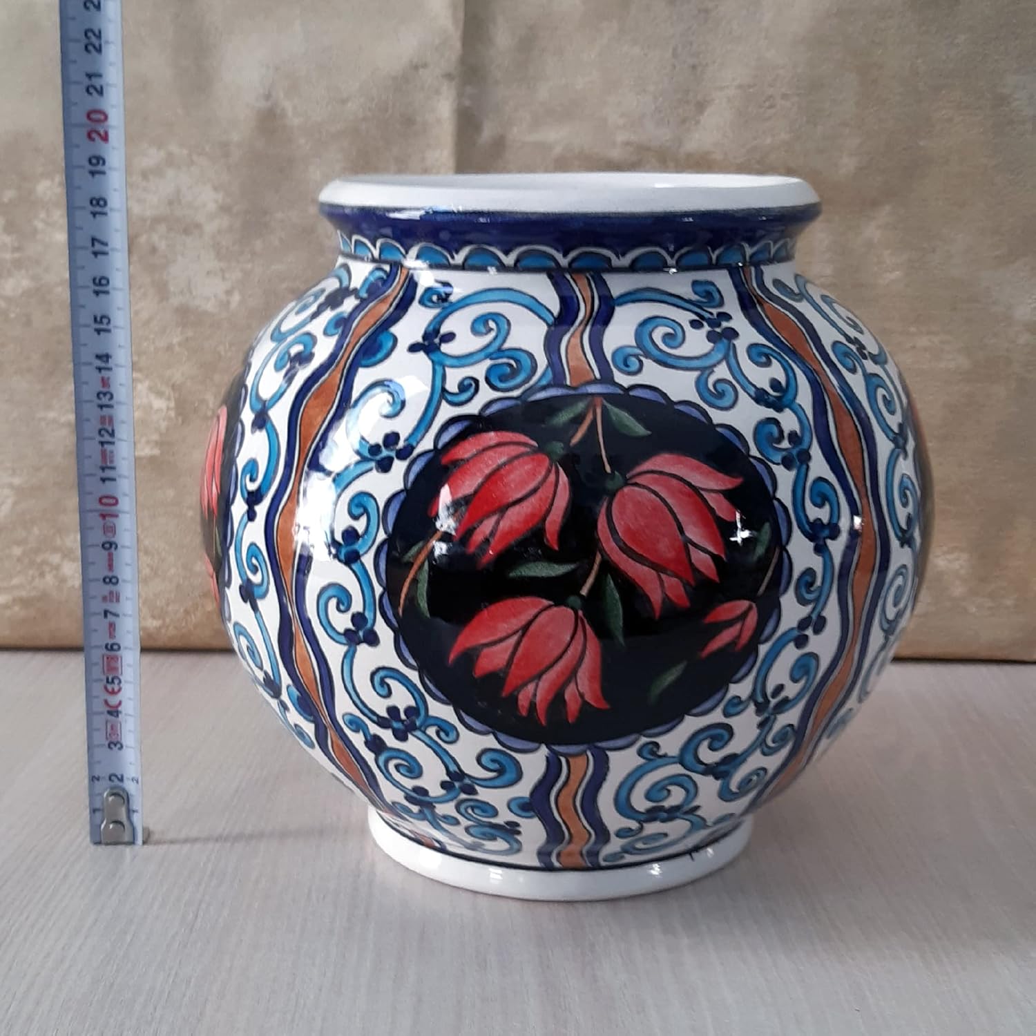 Handmade Ceramic Planter Pot, Decorated Planter Pot, Handmade Planter 