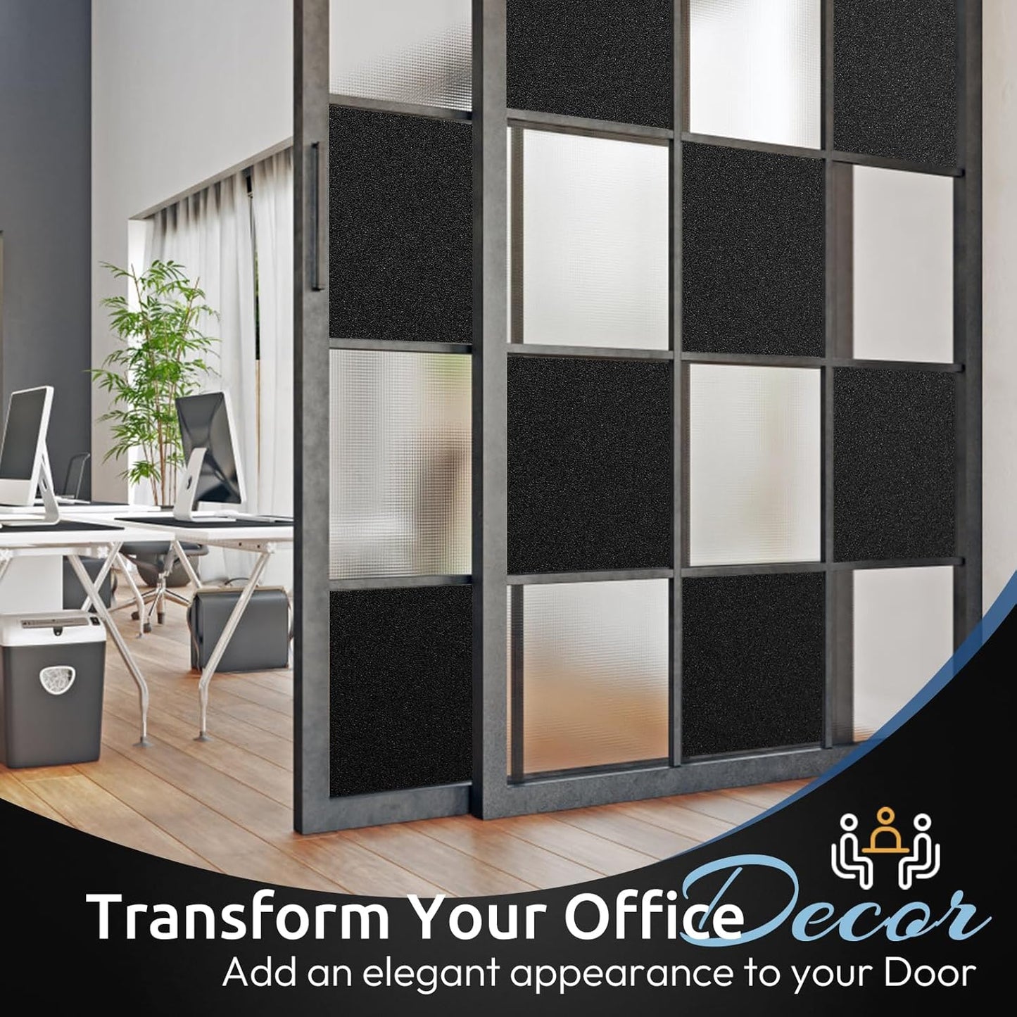 rabbitgoo Blackout Window Film, Sun Heat Blocking Privacy Cover for Glass, Removable Opaque Room Darkening Dark Black Out Window Covers Tint Shades for Home Day Sleep Light Blocker 17.5 x 78.7 Inches