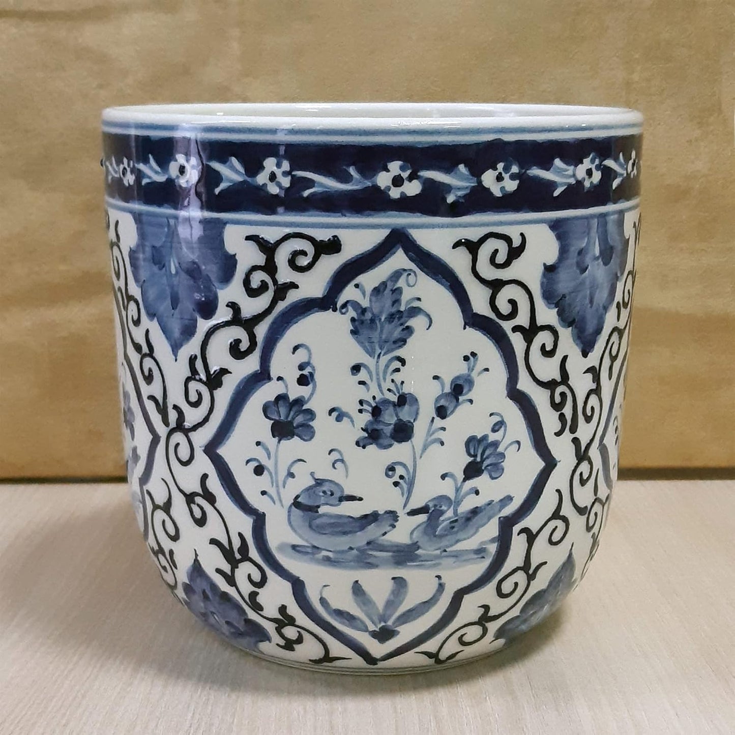 Handmade Ceramic Planter Pot, Chinoiserie Planter Pot, Bleu-Blanc Planter Pot, Blue and White Succulent Pot