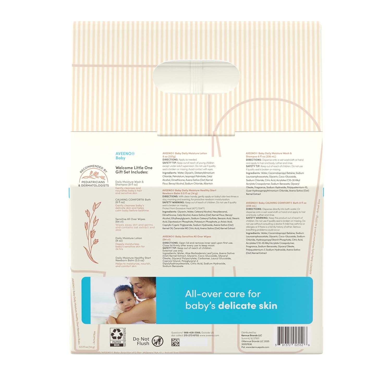 Aveeno Baby Welcome Little One Gift Set, Skincare Set with Nourishing 