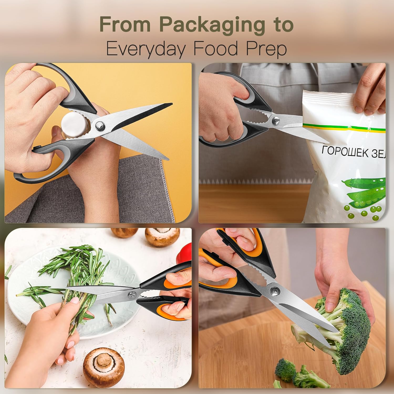 Astercook Kitchen Scissors All Purpose Heavy Duty,3 Pack Kitchen Shear