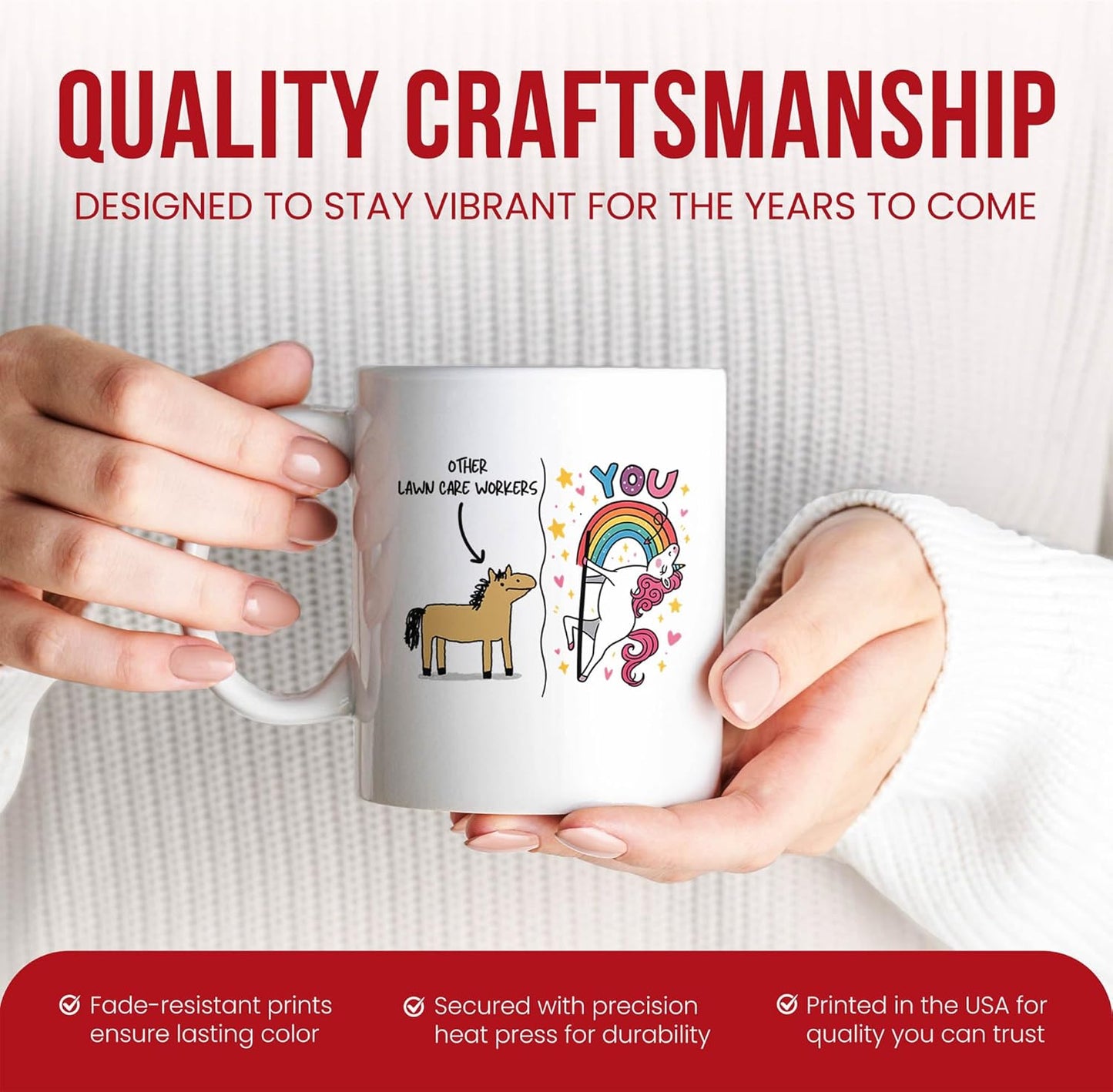 Other Lawn Care Workers Unicorn Mug - Gardening Enthusiast Coffee Cup - Funny Gift From - Tea Mugs - Specialist Cups - 11 Oz Ceramic Gifts For Birthday, Him, Her, Christmas, Appreciation Day, Outdoor