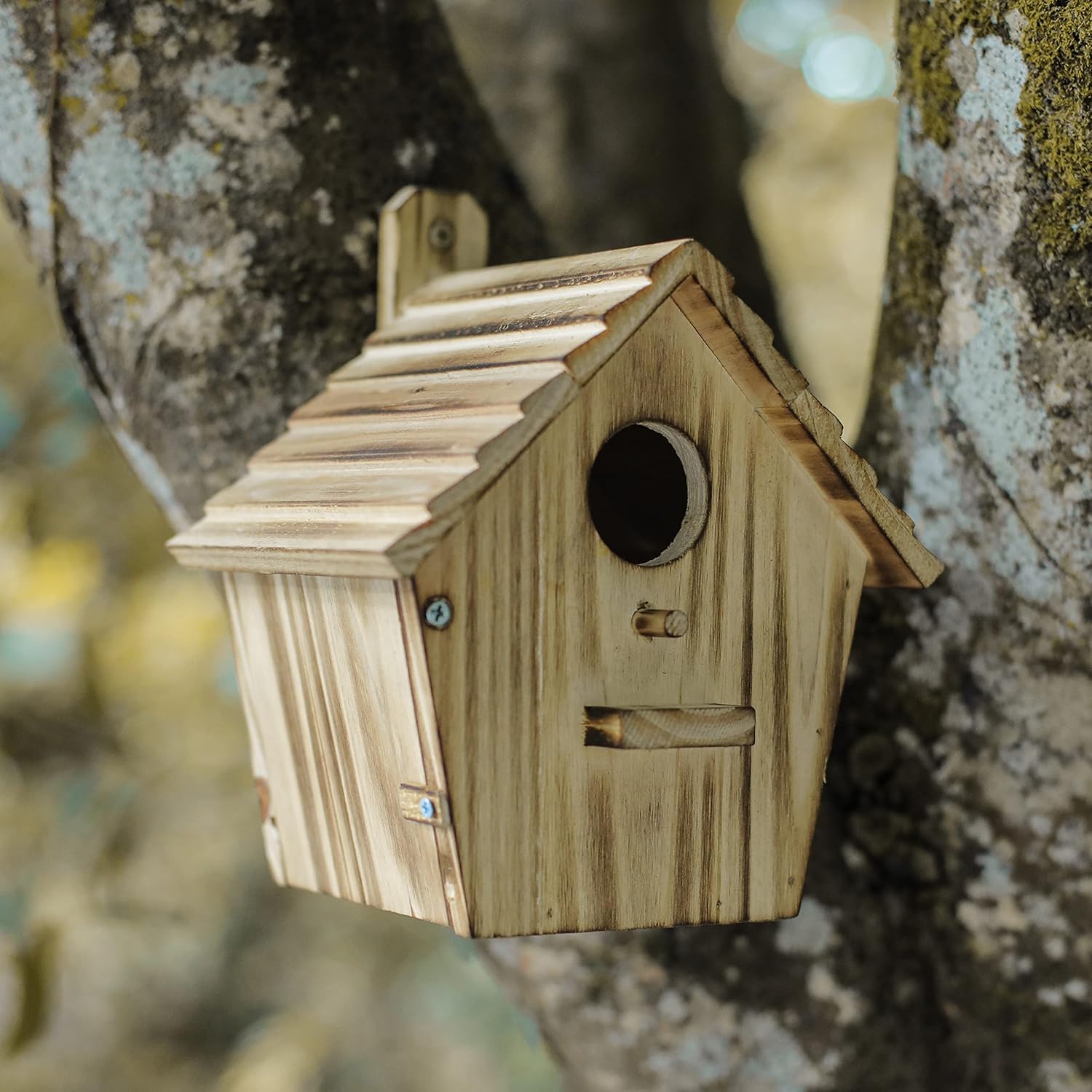 Bird House Bird Houses for Outside with Pole Wooden Bird House for Fin