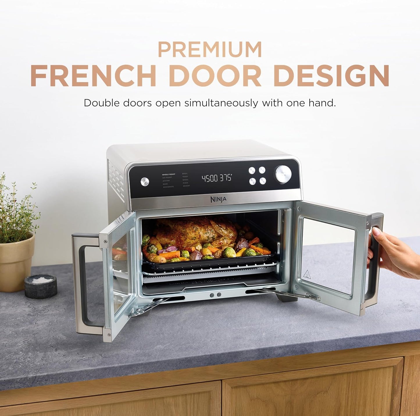 Ninja | French Door Premier | Air Fryer, Convection Oven, Toaster | 5-
