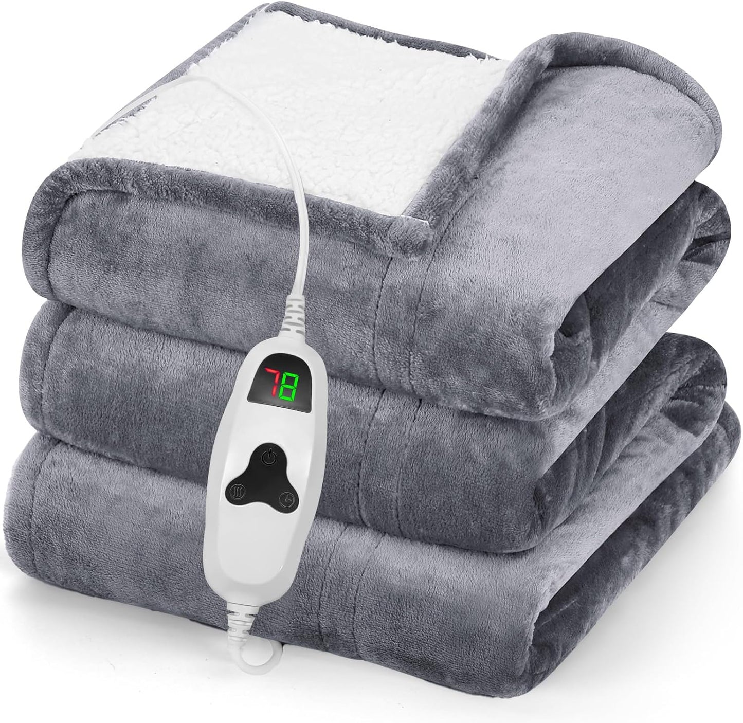 greenoak Heated Blanket Electric Throw 50"X60", Heating Blanket with 1